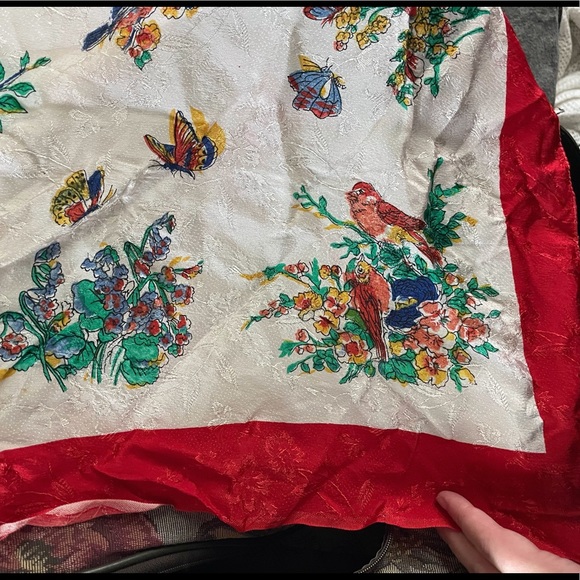 Vintage Bird & Butterfly Scarf - Picture 3 of 3
